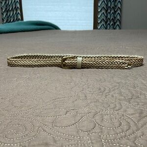 Banana Republic Braided Belt in Cream and Tan